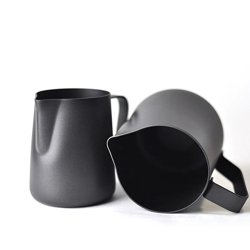 600ML Black Color Milk Frothing Pitcher Milk Steaming Latte Art Jug