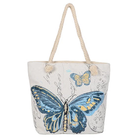 Womens Large Summer Canvas Beach Tote Bags with Rope Handle Custom Eco-Friendly & Reusable for Holiday Shopping