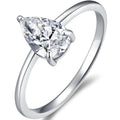 925 Silver Jewelry 1 Carat Moissanite Diamond Single Stone Wedding Drop Rings for Women