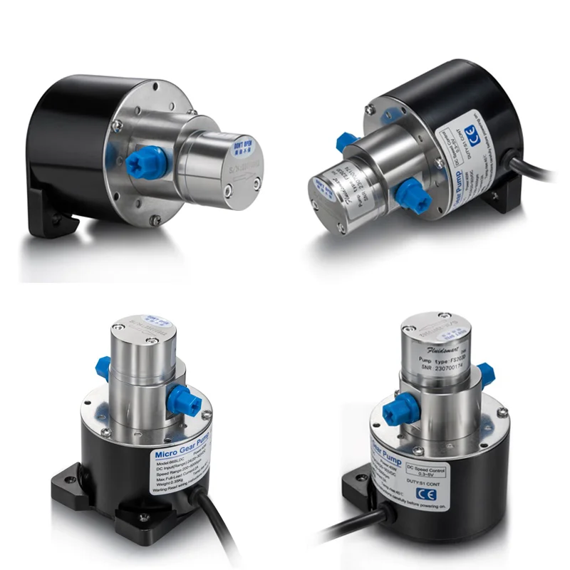 Fluidsmart FSG203D Miniature Magnetic Gear Pump Mini Stepper Motor Micro Water Pump 304 Stainless Steel Micro Gear Pump