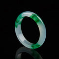 Newest Ice Seed Drift Green Jade Bangle Floating Flower Handring Jadeite  Jade