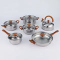 Low Price 12 Cookware Set Kitchen Whistling Kettle Fry Pan Soup Pot Non-stick Cooking Pot Set