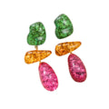 Gold Plated Multi-Layer Acrylic Resin Statement Earrings Fashionable Colorful Drop Earrings Metal From Original Title