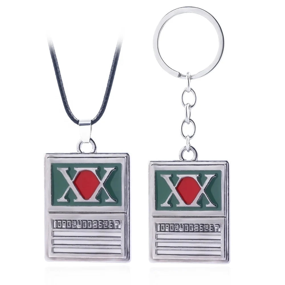 Anime HunterxHunter License Keychain Protagonist Xiaojie Hunter License Necklace Pendant