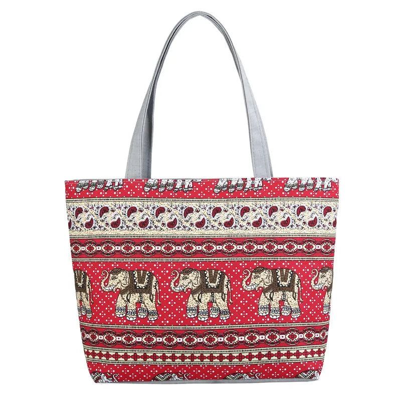 Summer Women Beach Bags Wholesale Eco Friendly Lady Canvas Tote Bag Canvas Print