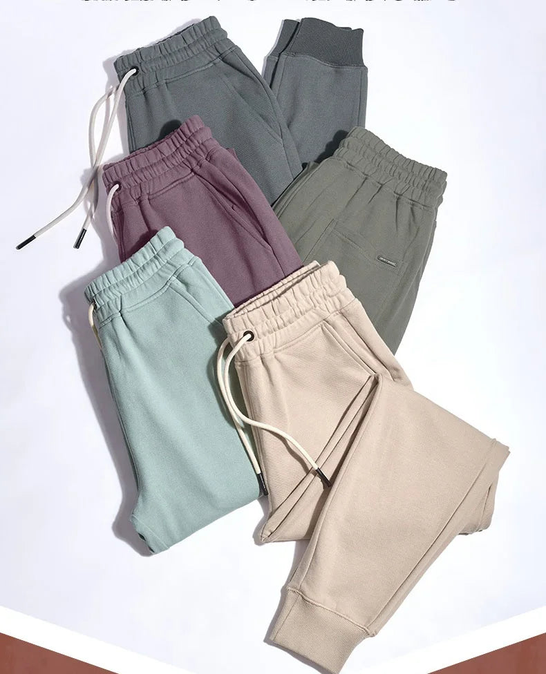 18 Colors Pure Cotton Sweatpants Casual Trousers Men Spring Autumn Gym Wear Sports Pants