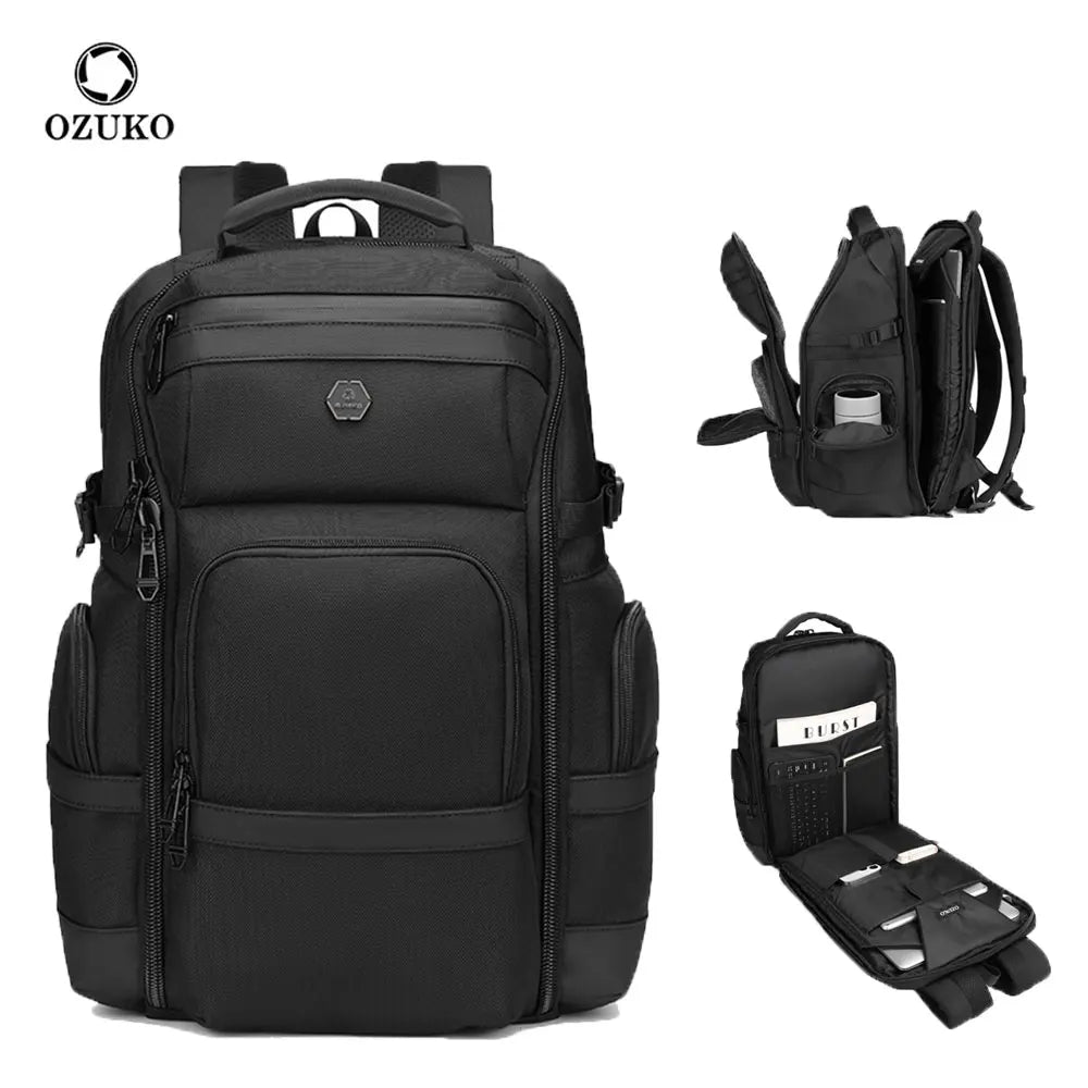 OZUKO 9792  Durable Waterproof Backpack Multiple Compartments Large Capacity Sport Backpack Travel Bag Men Mochila Business Bag