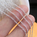 Excellent 3+1 Figaro Chain 925 Sterling Silver for Women Permanent Jewelry Making Gold Filled Chains