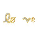 New Jewelry Maker Custom Earrings  Love Letter Sterling Silver 925 Stud Earrings for Women
