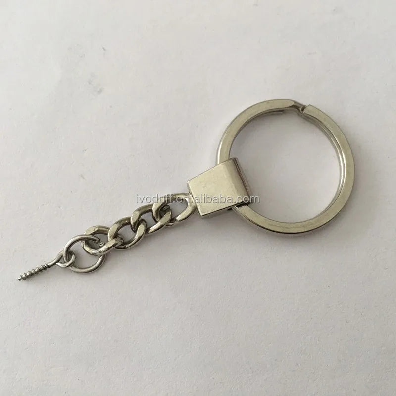 Ivoduff Metal 28mm Key Ring With Eye Screw Keyring Keychain