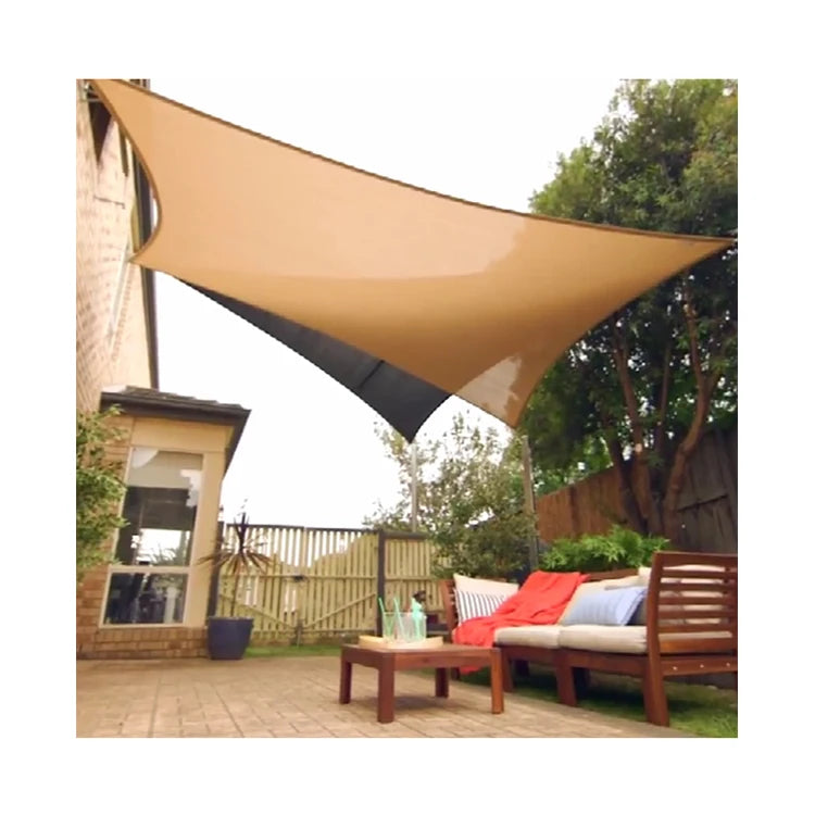 HDPE Beige Backyard Garden Lawn Sun Sail Sun Sail Shade for Winter Plant