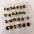2025 New Mirad Style Finished Products - Long Right Angle Fat Square Nail Decorations - Super Sparkling Crystal Stacked Diamond