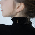 2022 New Korean Fashion 925 Sterling Silver Jewelry Women Earring Dainty Thread Charm Earring