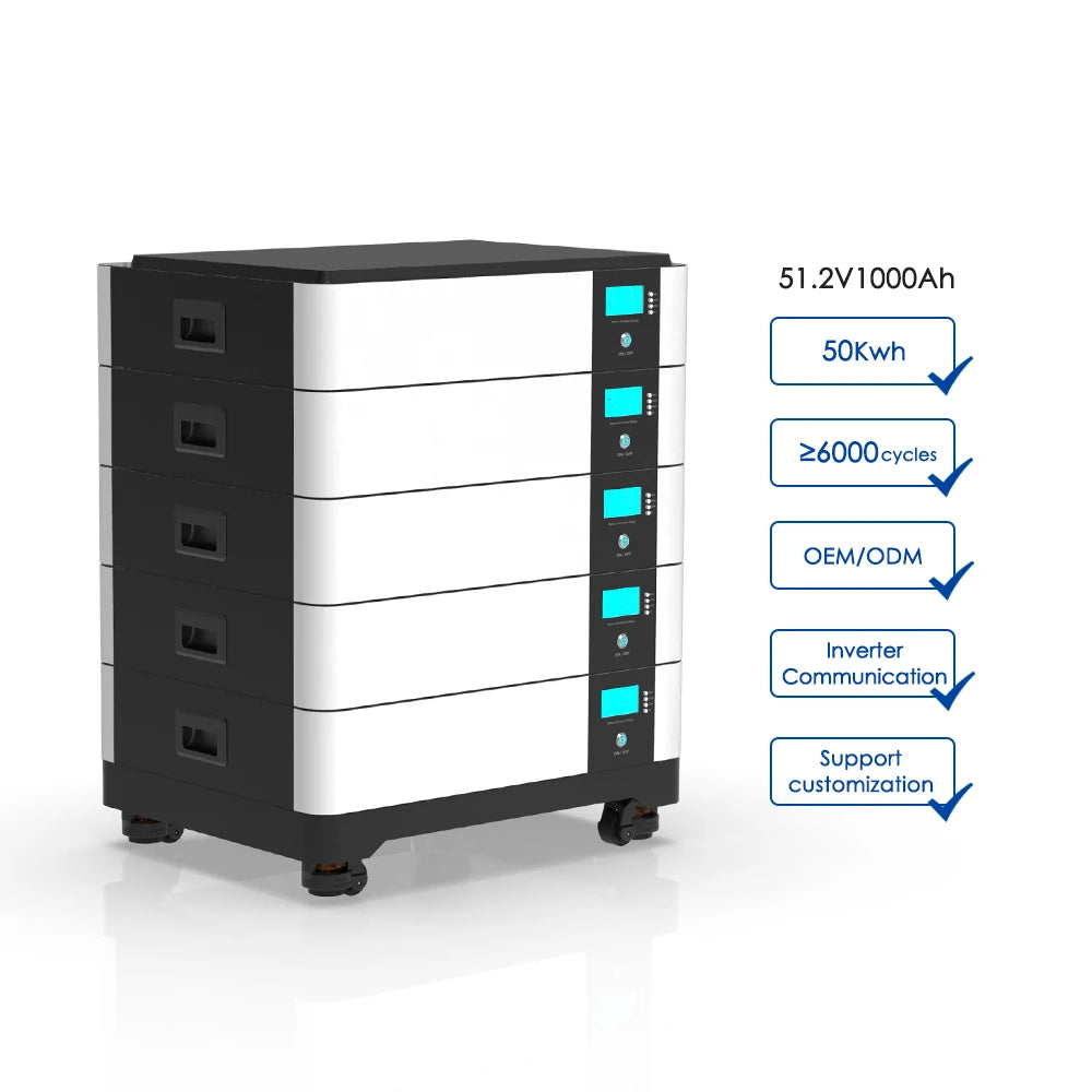51.2V 200Ah 10KWH Lifepo4 Battery 48V Lithium Solar Battery Included 200A BMS Stock in EU WarehouseStacked 20KWH 30KWH 50KWH