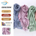Wholesale New Scarf Cheap Solid Chiffon Jersey Hijab Scarf Women Shawls for Women