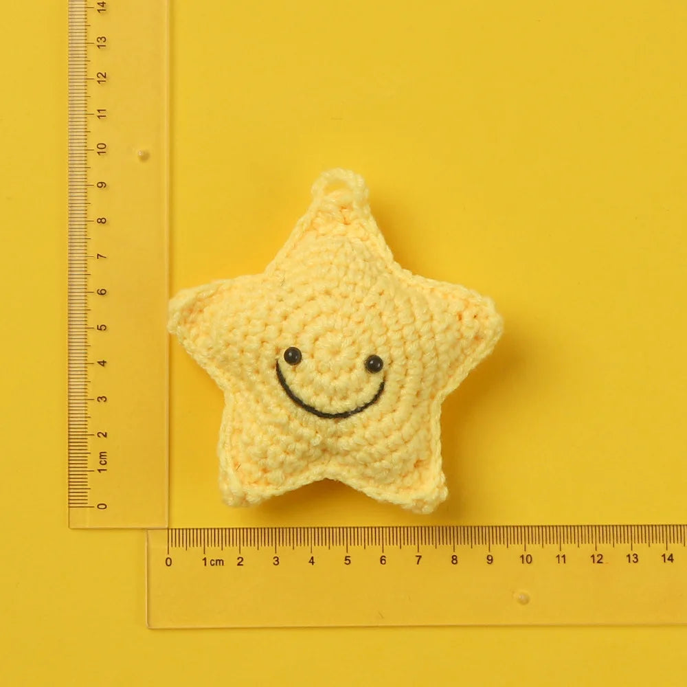 New Design Multi Color Cute Crochet Dolls Keychain & Pendant Artificial Woolen Knitted Doll Desktop Ornament for Daily
