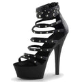 Summer 15 cm Sandals Platform Leaky Toe High Heels Pole Dance High Heels Striptease Shoes Rivet Gothic Club Shoes