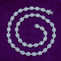 Fine Jewelry GRA  D Color Moissanite Men's Halo Cluster Baguette Tennis Chain With 925 Sterling Silver Pass Diamond Tester