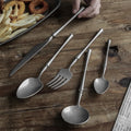 Hot Sale 304 Stainless Steel Cutlery Black Flatware Matte Knife Fork Spoon Chopsticks Silverware for Restaurant