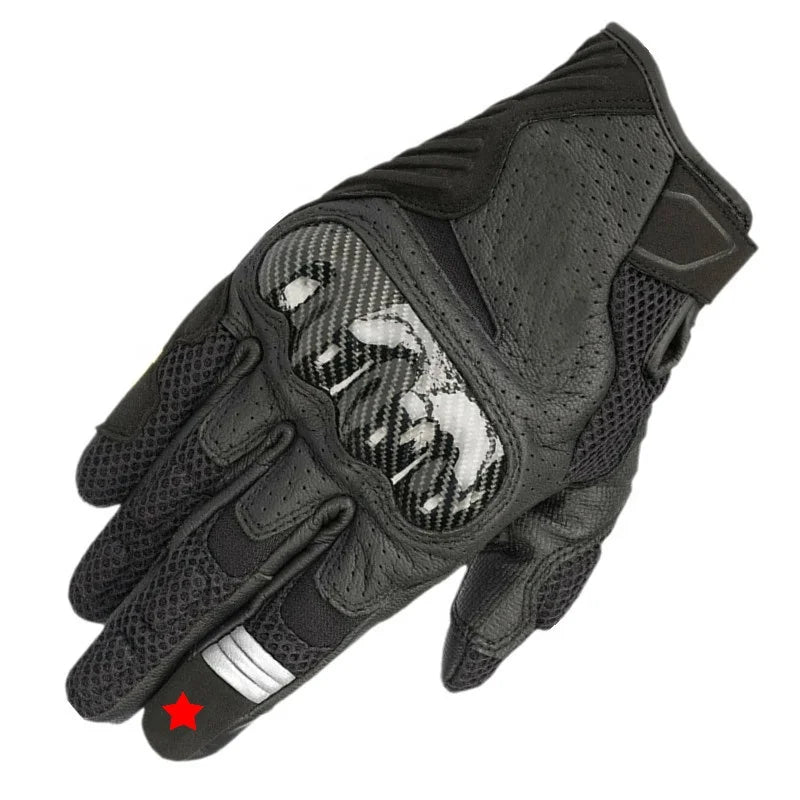 Custom Carbon Fiber Protection Motorcycle Riding Gloves Touch Screen Motocross Racing Gloves Summer Breathable Motorbike Gloves