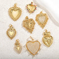 Fashion Heart Pendant Charm Heart Pendants for Jewelry Making Cubic Zircon Charm love Heart Shape Pendant DIY Jewelry Necklace
