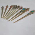 Personalized Vintage Metal Rhinestone Hairpin Chignon Bun Custom Hair Chop Stick Pins Chopsticks Pearl Hair Accessories Women