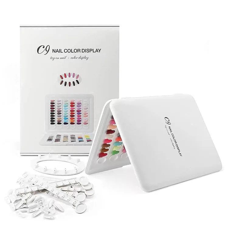 New Design Removeable Custom Gel Polish Color Chart Acrylic 120 Colors Nail Tips Display Book for Nail Art Display