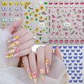 Hot 5D Embossed Flower Self Adhesive Decals Nail Sticker Manicure Nail Art Decoration
