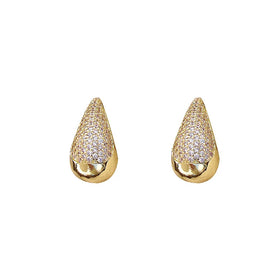 New Fashion Malleolar Stria Tear Drop Earrings for Women Hollow Stud Earring Fashion Jewelry