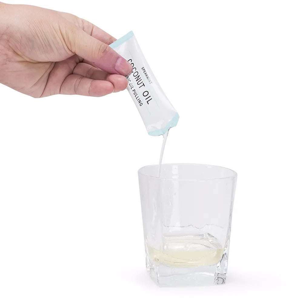 Custom Label Coconut Oil Pulling Teeth Whitening Oral Care Accessory Easy to Use and Packaged Individually