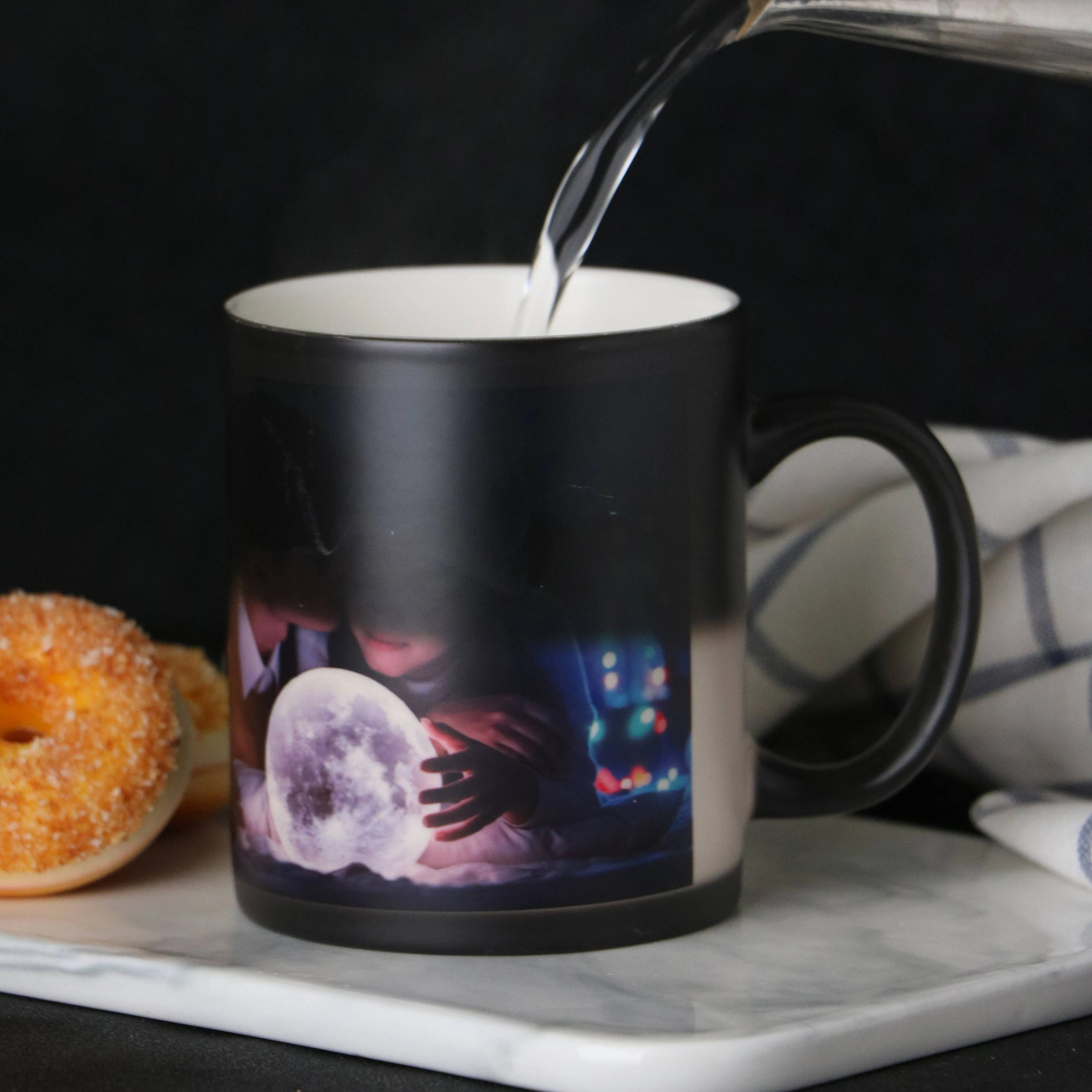Personalized Ceramic Coffee Mug Custom Magic Mug Sublimation 11 oz Heat Sensitive Color Changing Photo Ceramic Mugs