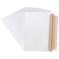 GDCX Flat Rigid Mailers with Self Adhesive Seal White Cardboard Envelopes for Shipping Photos Mailing Calendars Art Prints CD