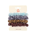 Women Multicolor Elegant Stain Elastic Cloth Hair Scrunchies Bands Imitation Silk Ponytail Hair Ties Set Hair Accessories