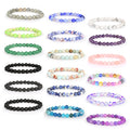 2025 Hot Selling 8mm Beaded Bracelet Natural Agate Crystal Elastic Gift Bracelet