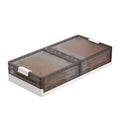Modern Foldable Plastic Under-Bed Storage Box Transparent Multi-Use Design Clothing Shoes Makeup Toys Office Organization PP