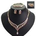 Hot Sale Four-piece Suit Necklace Jewelry Set Female Western Style Stainless Steel Necklace Set Jewelry Women