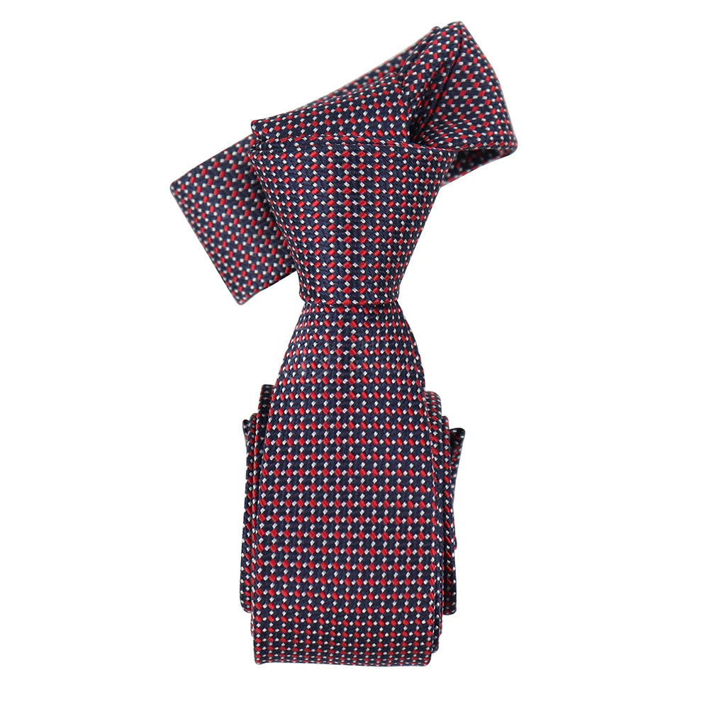 Dot Design Flat Hand Stitched Customize Designer Neckties Straight Silk Woven Tie Design Man Silk Ties