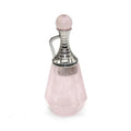 HZ Wholesale Natural Crystal Rose Quartz Facet Stainless Steel Silver Kettle-shaped Perfume Essential Oil Bottle Pendant