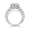 S925 Silver Moissanite Ring VVS 5CT White Gold Plated Round Moissanite Ring Men