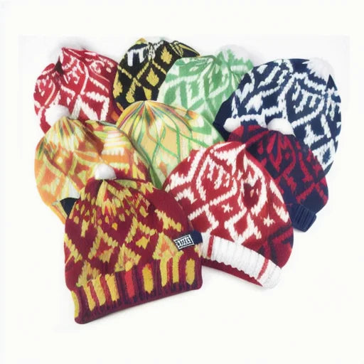 Custom Acrylic Beanie Winter Hat for Men Dot Bow Plaid Character Patterns for Beach Business Outdoor Sports from Chinese Factory
