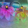 Fashion Leader Black Pixel Petal Skirt Luminous 1-Piece Performance Wear for Adults for Ballroom Dance & Flower Parade