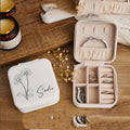 Wholesale Luxury PU Travel Jewellery Storage Box Custom Logo Portable Square Leather Gift Box for Rings Earrings Packaging