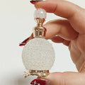 Glass Stick Bottle 15ML Rhinestone Luxury Shining Glitter Silver Refillable Portable Oil Perfume Bottles