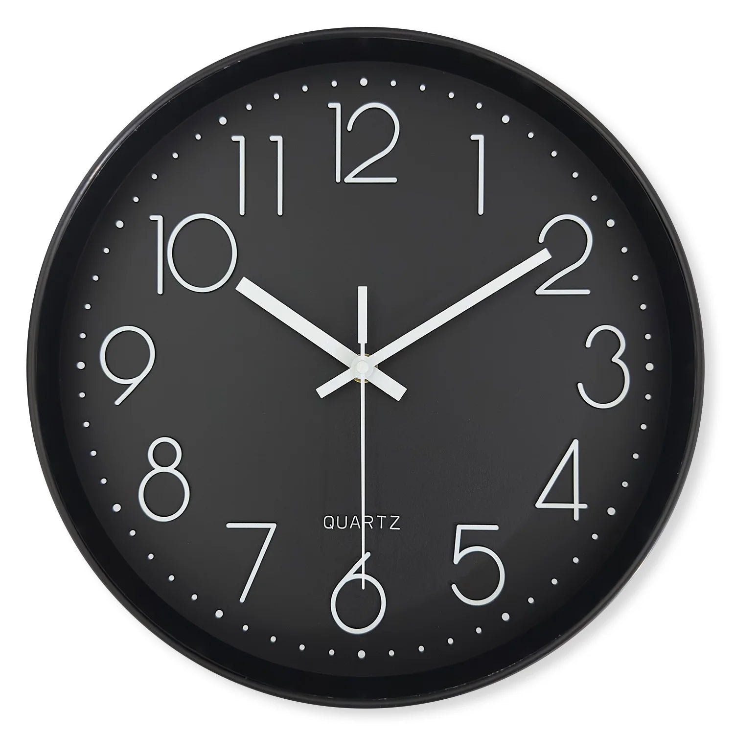 12-Inch Modern 3D Digital Plastic Wall Clock Quiet Movement Single Face for Living Room Children's Room Decor Promotional Item