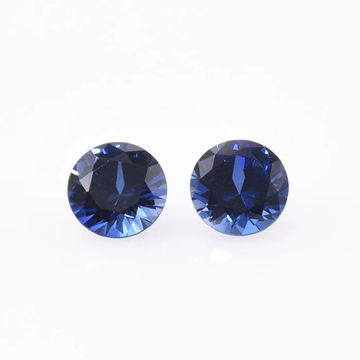 33# 34# 14mm Sapphire Stone Synthetic Corundum AAAAA Loose Blue Sapphire Gemstone