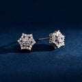 Wholesale Earrings Jewelry Rhodium Plated Cubic Zirconia Hexagon Stud Earring 925 Sterling Silver Fine Jewelry Earrings