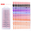 Custom Private Label 240pcs Per Box Almond Coffin  Full Cover Press on Nude Color Soft Gel Nail Tips Colored Nail Tips