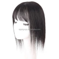 Straight Natural Hairline Mono Base Silk Toupee With Clip in Hair Topper With Bangs Synthetic Wigs for Thin Hair Women