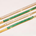 Customized Stainless Steel Gold Plated Flat Snake Chain Bling Iced Cz Tennis Chain Iced Out Diamond Chain Necklace for Girls