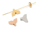 5 Pcs 12mm Stainless Steel Mermaid Tail Charms Beads for DIY Jewelry Making Necklace Findings Bracelet Accessories
